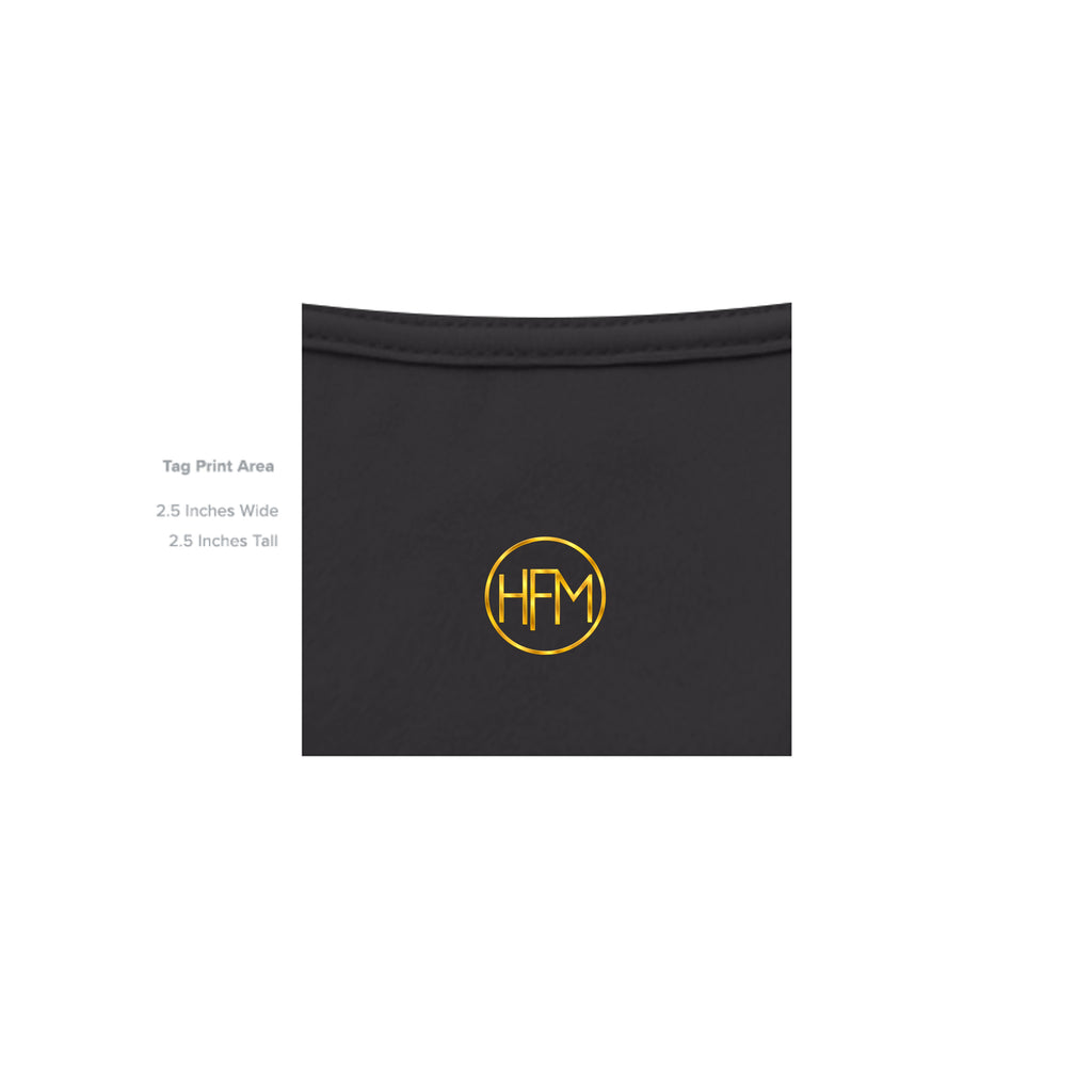 	Diamond In The Rough black heavyweight tee neck tag— HFM Apparel Uncut Vault