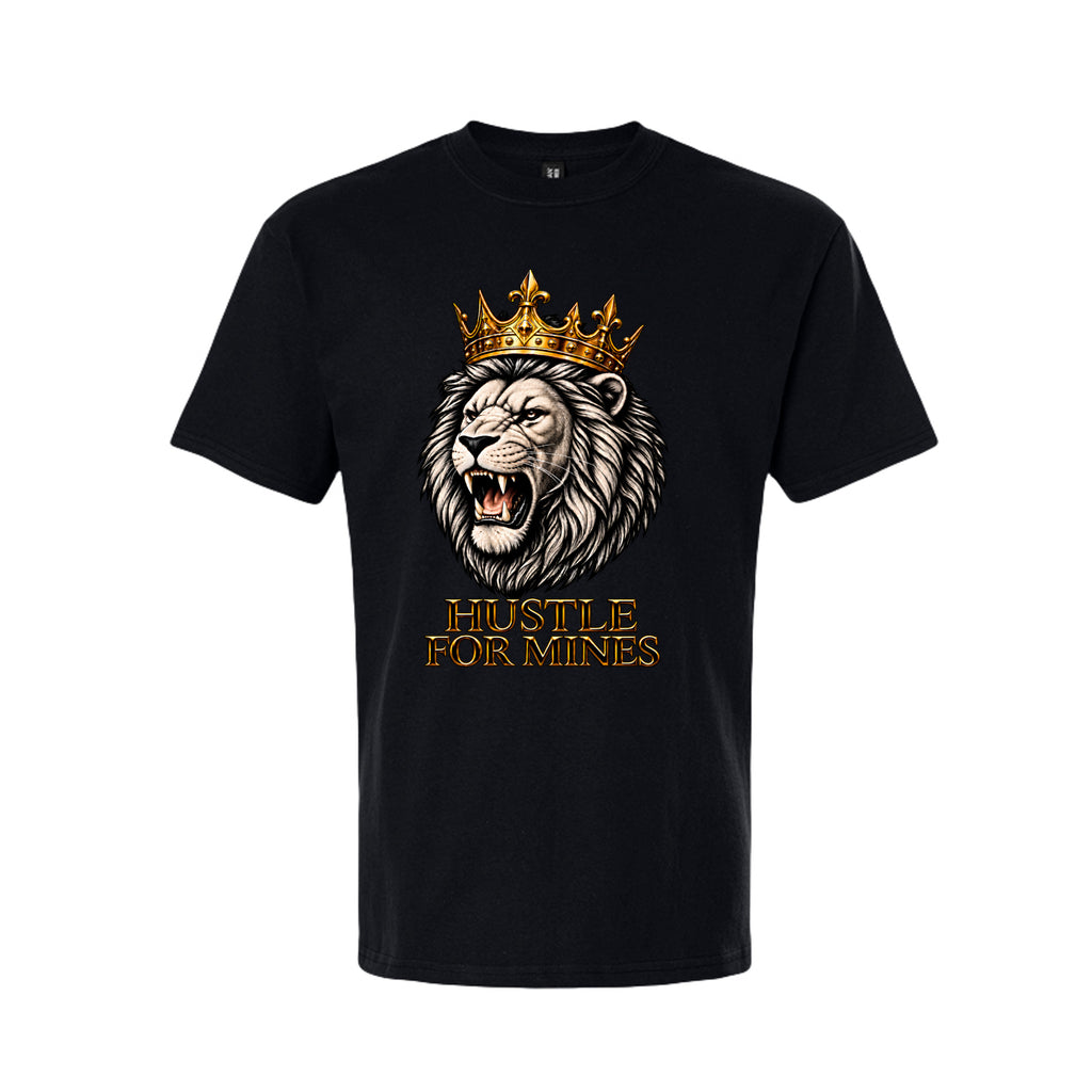 	Hustle For Mines Pitch Black heavyweight tee front — HFM Apparel Uncut Vault
