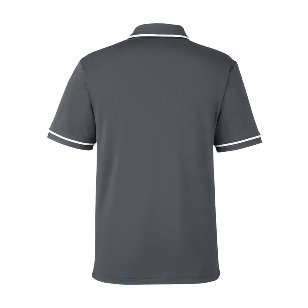 Hu$tle To Motivate men's Under Armour polo black back— Hustle For Mines