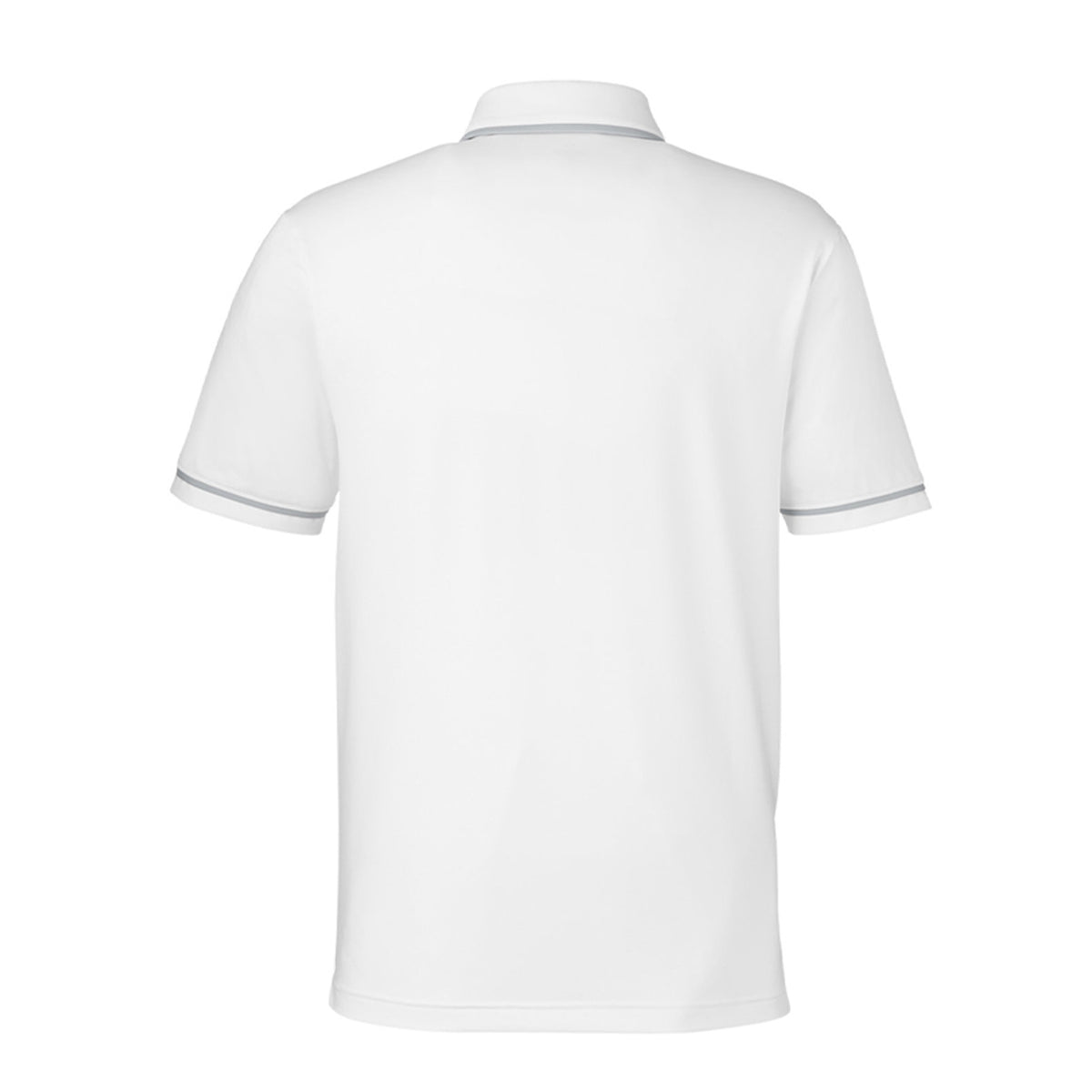 Hu$tle To Motivate men's Under Armour polo white back — Hustle For Mines