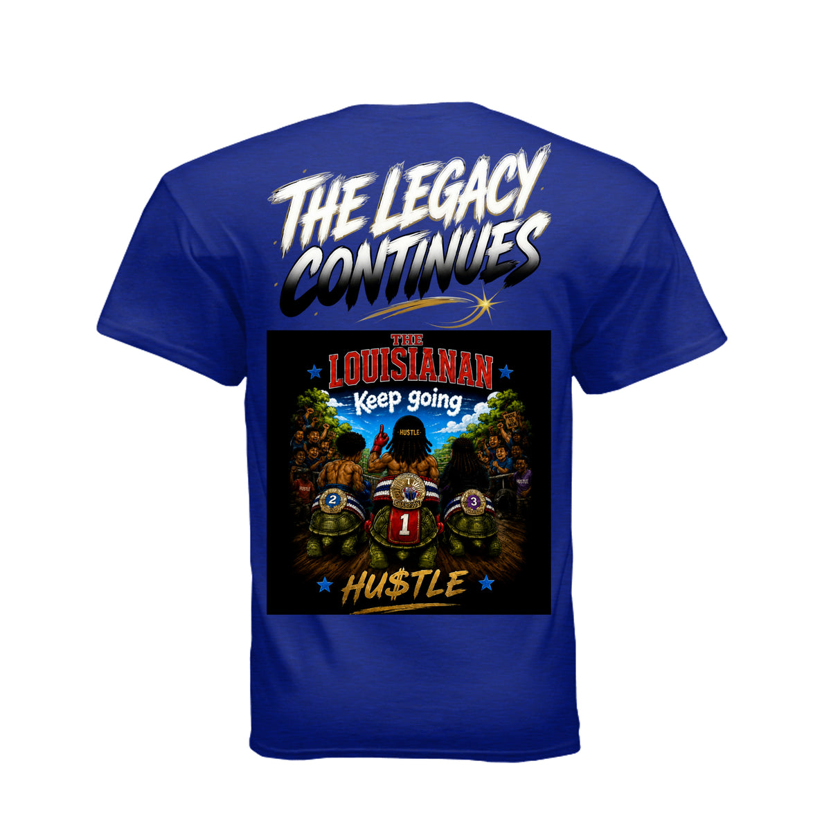 TL Boxing fan shirt navy back — The Louisianan | HFM